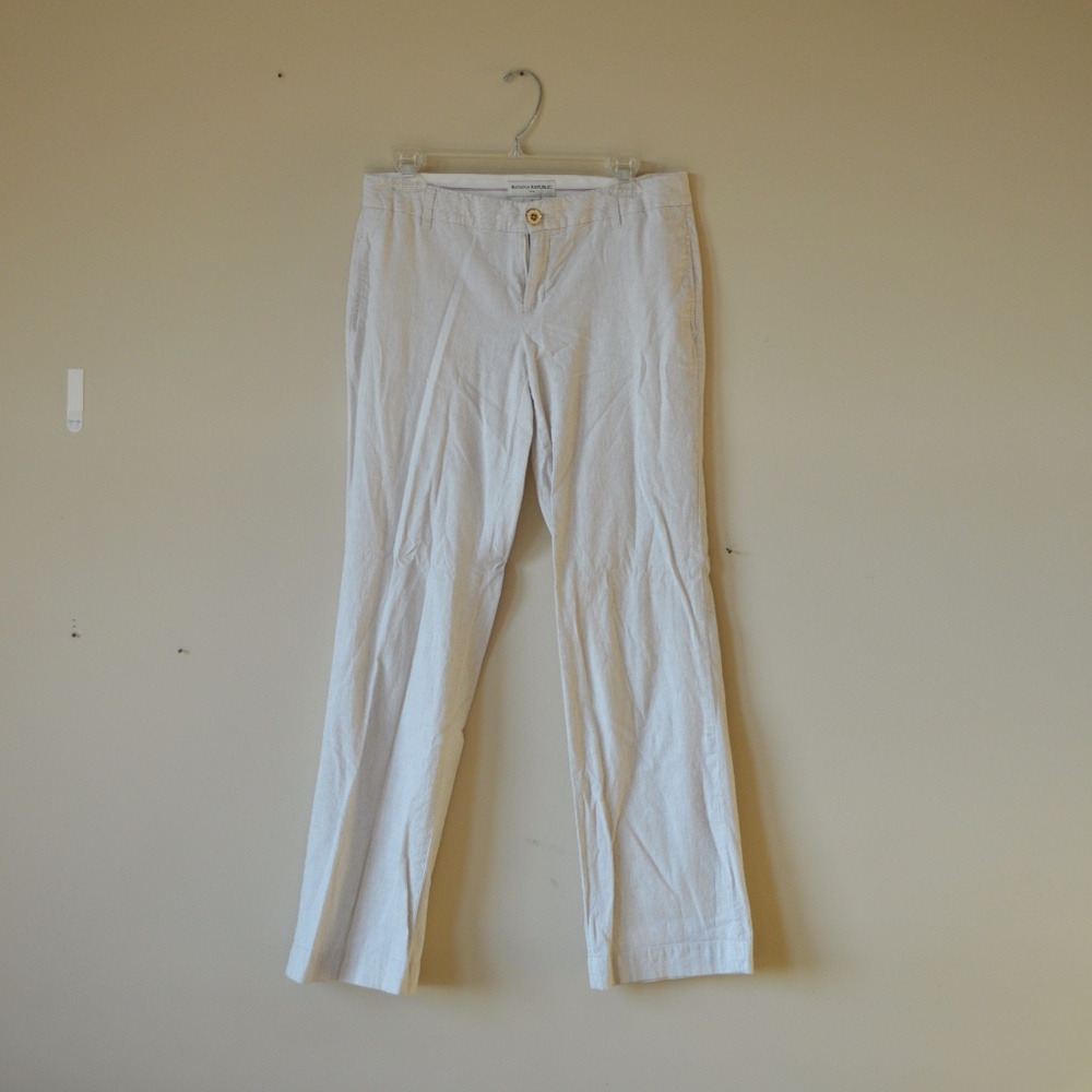 Banana Republic White Work Pants