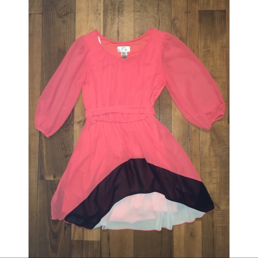 3/4 sleeve sheet flowy dress