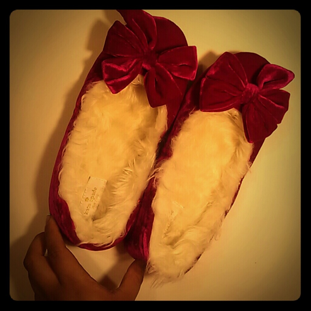 Kate spade fuzzy slippers