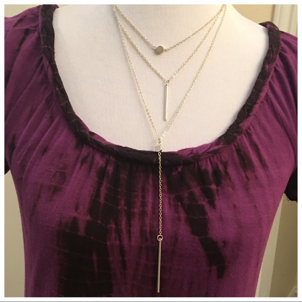 🎉LAST ONE/SILVER!!🎉 MULTI LAYER NECKLACE🎉 - Picture 3 of 3