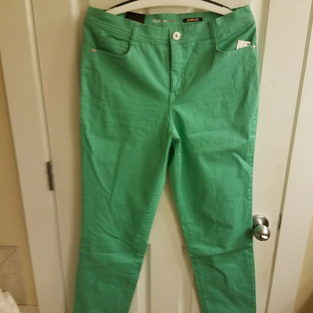 Style&co Denim green slim leg jeans