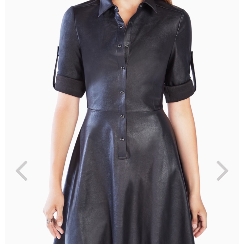 Beatryce Faux-Leather Dress size x's