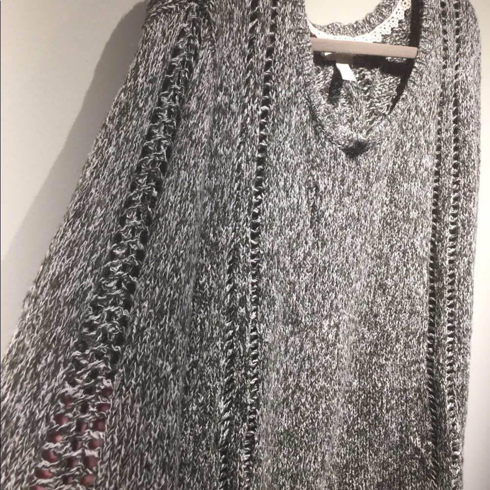 Nordstrom Hinge Grey Woven Sweater