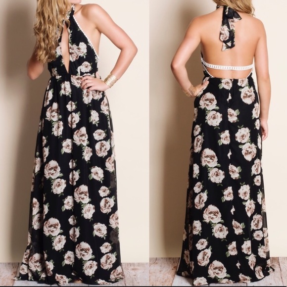 danglina Dresses & Skirts - LAST ONE choker cute floral maxi dress