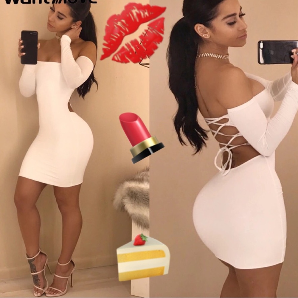 Sexy Kim Kardashian mini Dress (White)