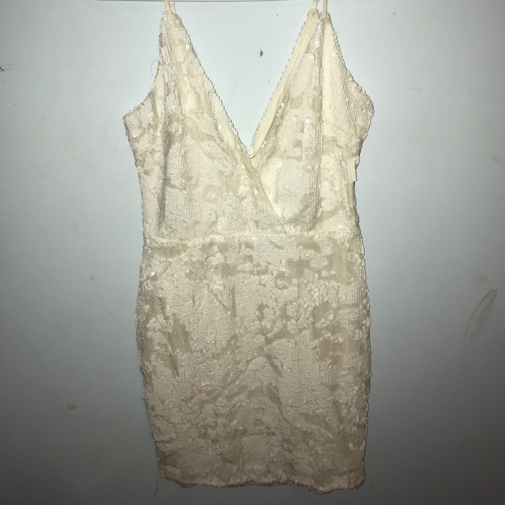 White sequin dress