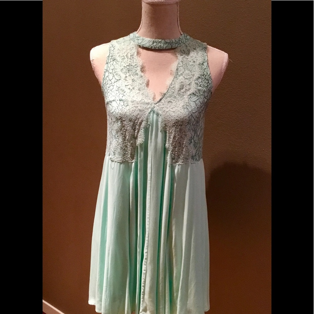 Mint green dress