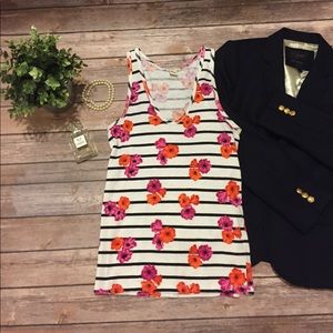 J. Crew Collection Rare Floral striped tank