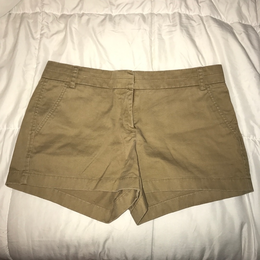 Khaki J. Crew 3" Chino Shorts