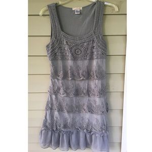 Grey Ruffle Dress