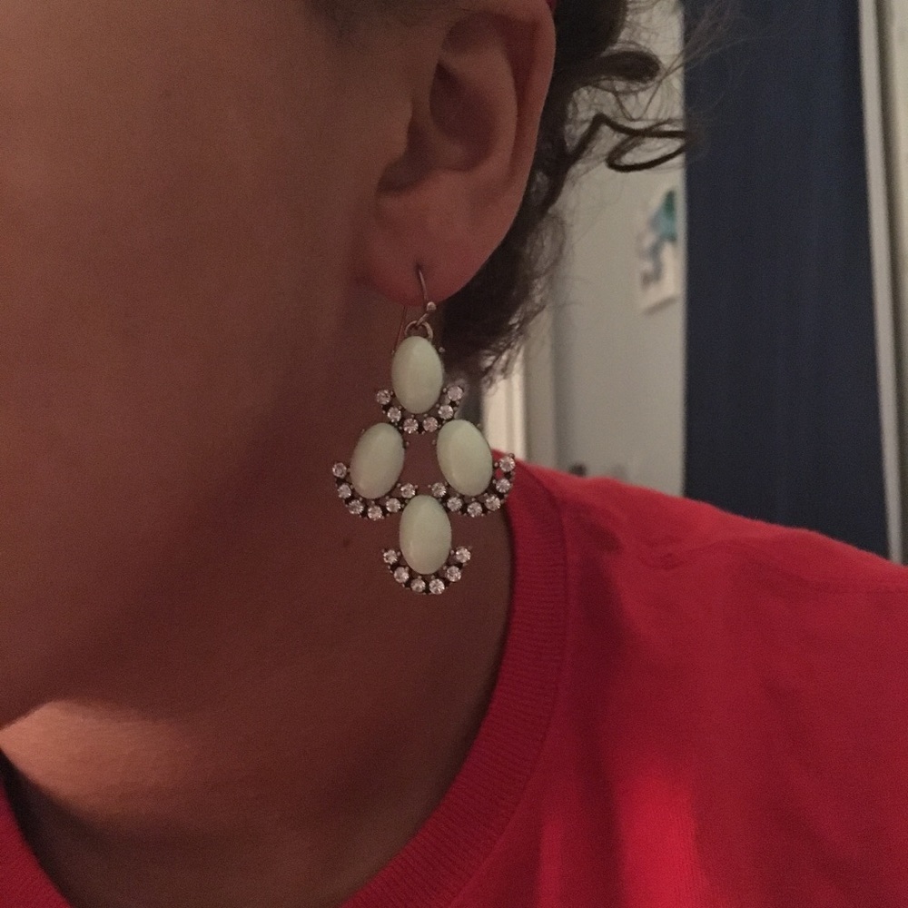 Green and Silver Earrings!