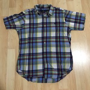 POLO BY RALPH LAUREN SHORT SLEEVE DRESS SHIRT (M)