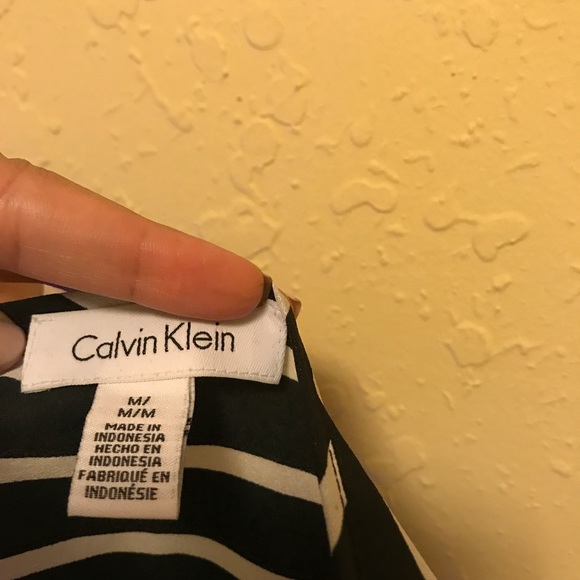 Calvin Klein black and white stripes Blouse - Picture 4 of 6