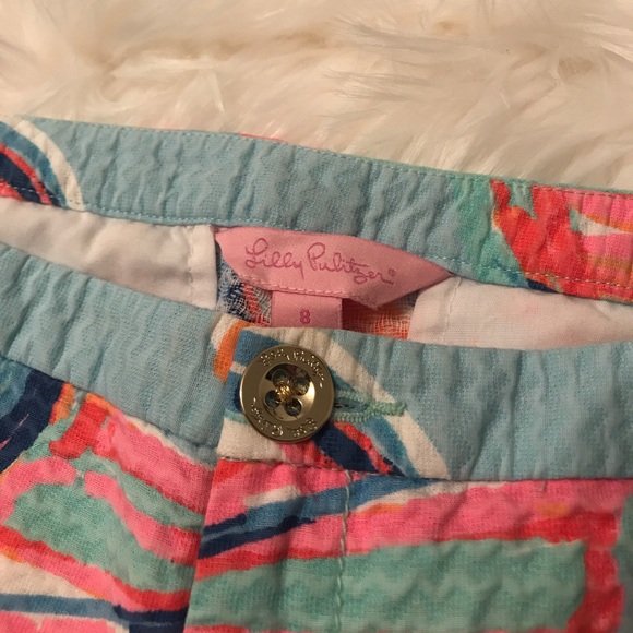 Lilly Pulitzer Shell Ocean Sea Print Shorts Size 8 - Picture 2 of 3