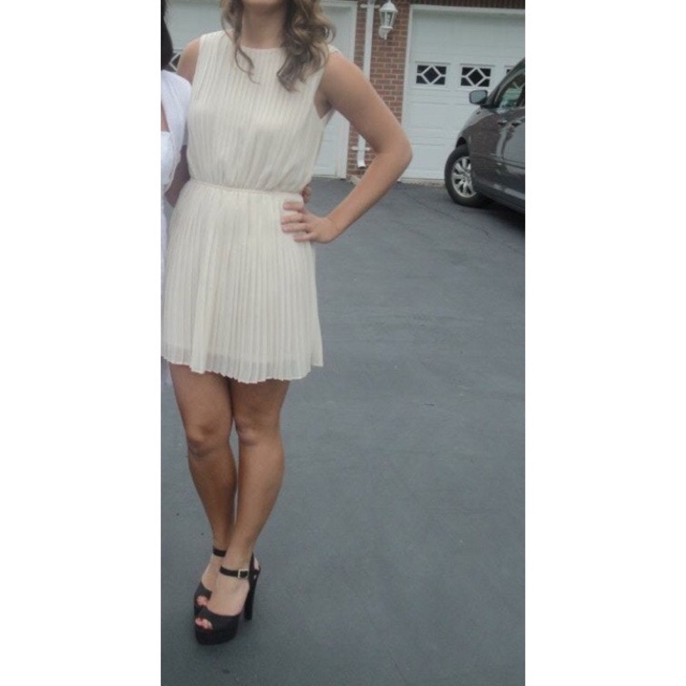 Lush Cream Backless Dress