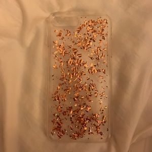 Rose gold flaked iPhone 7 plus case