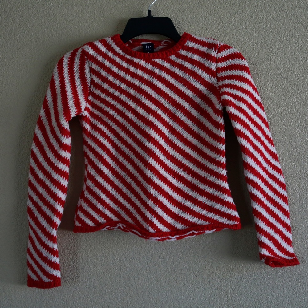GAP kids Red and White Stripe Sweater