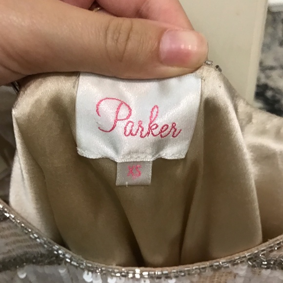 Champagne colored sequin Parker dress - Picture 3 of 3