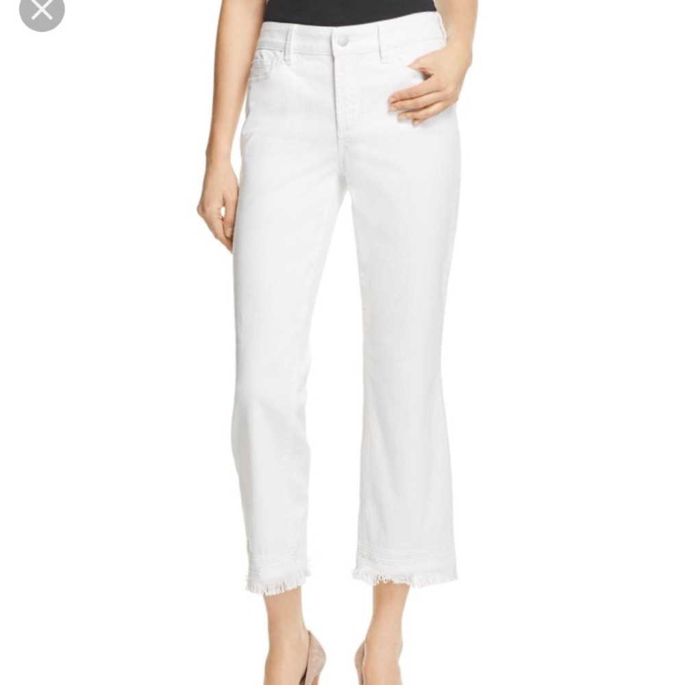 NYDJ White Fray Jeans