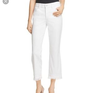 NYDJ White Fray Jeans