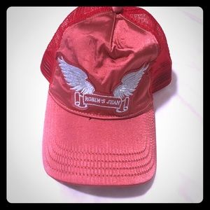 Robin's Jean Red Satin Trucker Cap