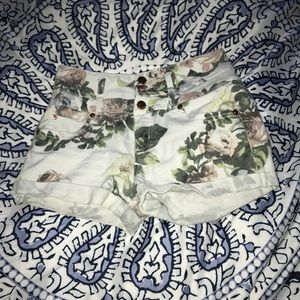 High rise, jean shorts