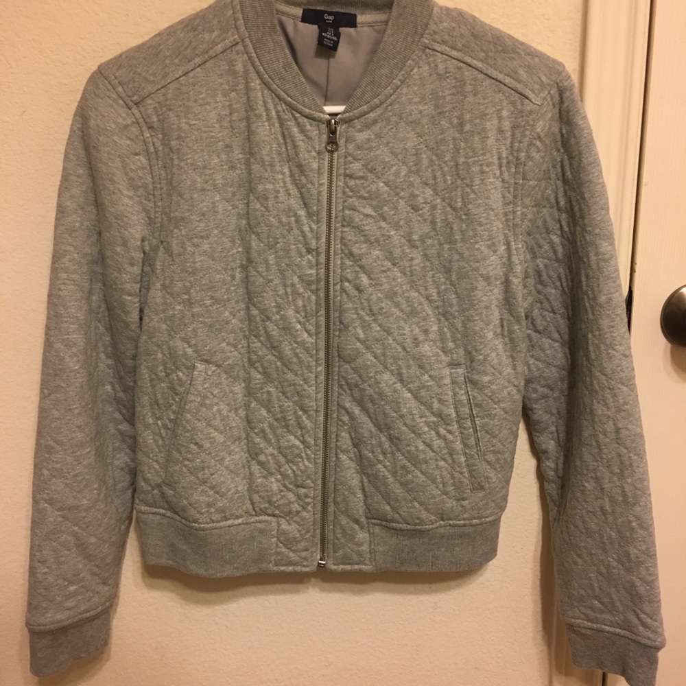 grey bomber jacket
