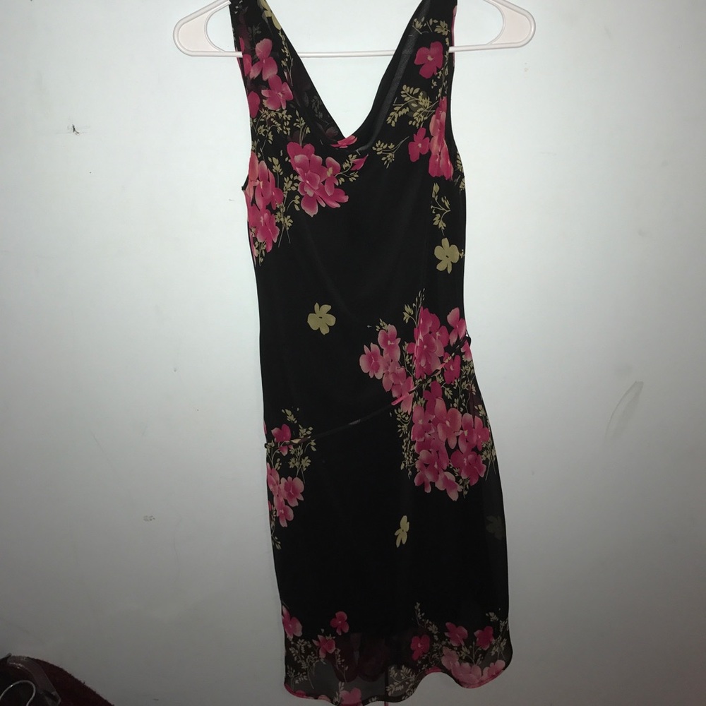 Black and floral dress