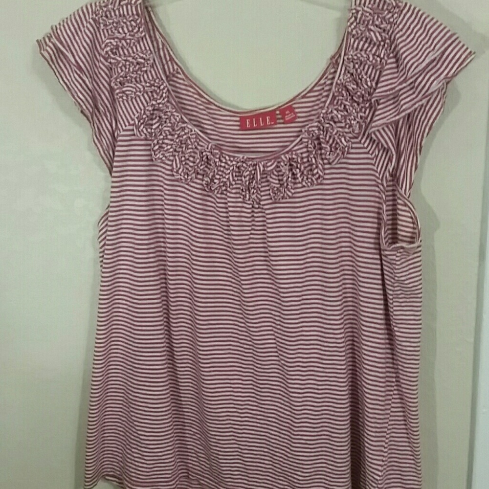 Pink and white striped shirt