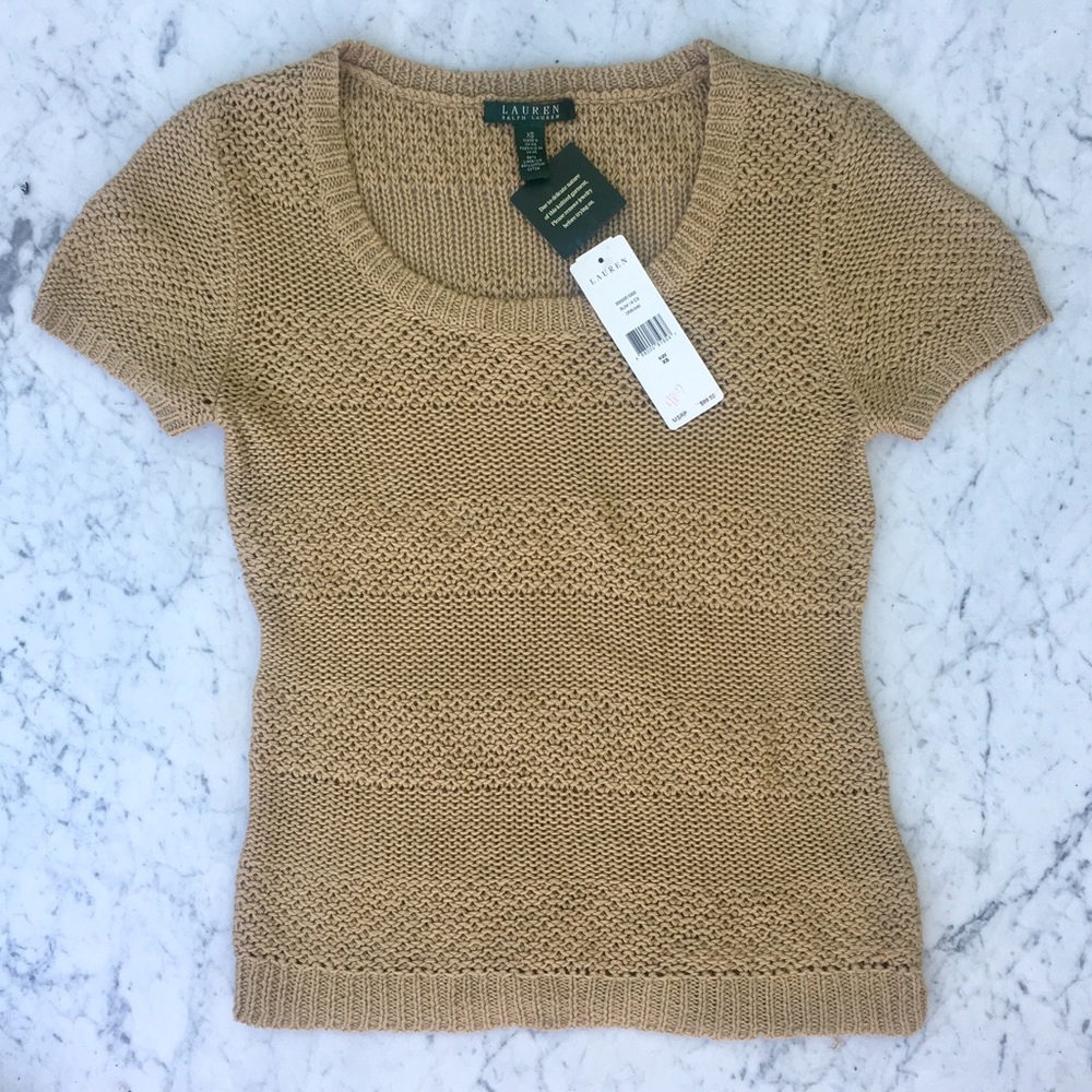NWT Ralph Lauren Tan Knit Top