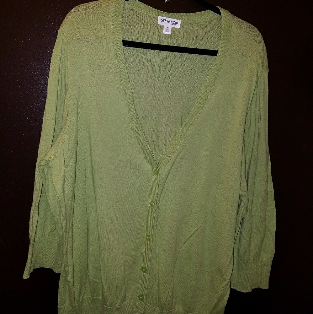 Green cardigan
