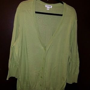 Green cardigan