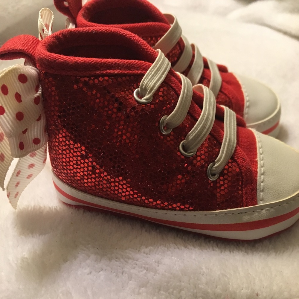 Red Sparkle Baby shoes