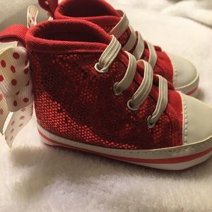 Red Sparkle Baby shoes