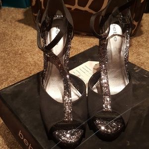 Size 7 Black  Bebe high heels