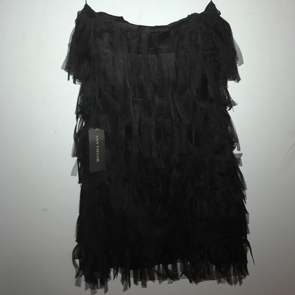 Ann Taylor black strapless dress