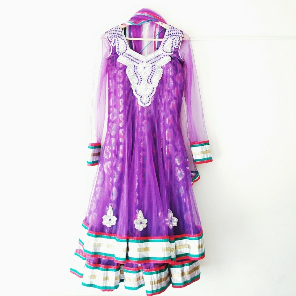 Layered Floral Eid Party Gown Indian Salwar Kameez