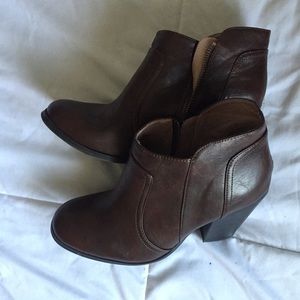 Brown ankle booties