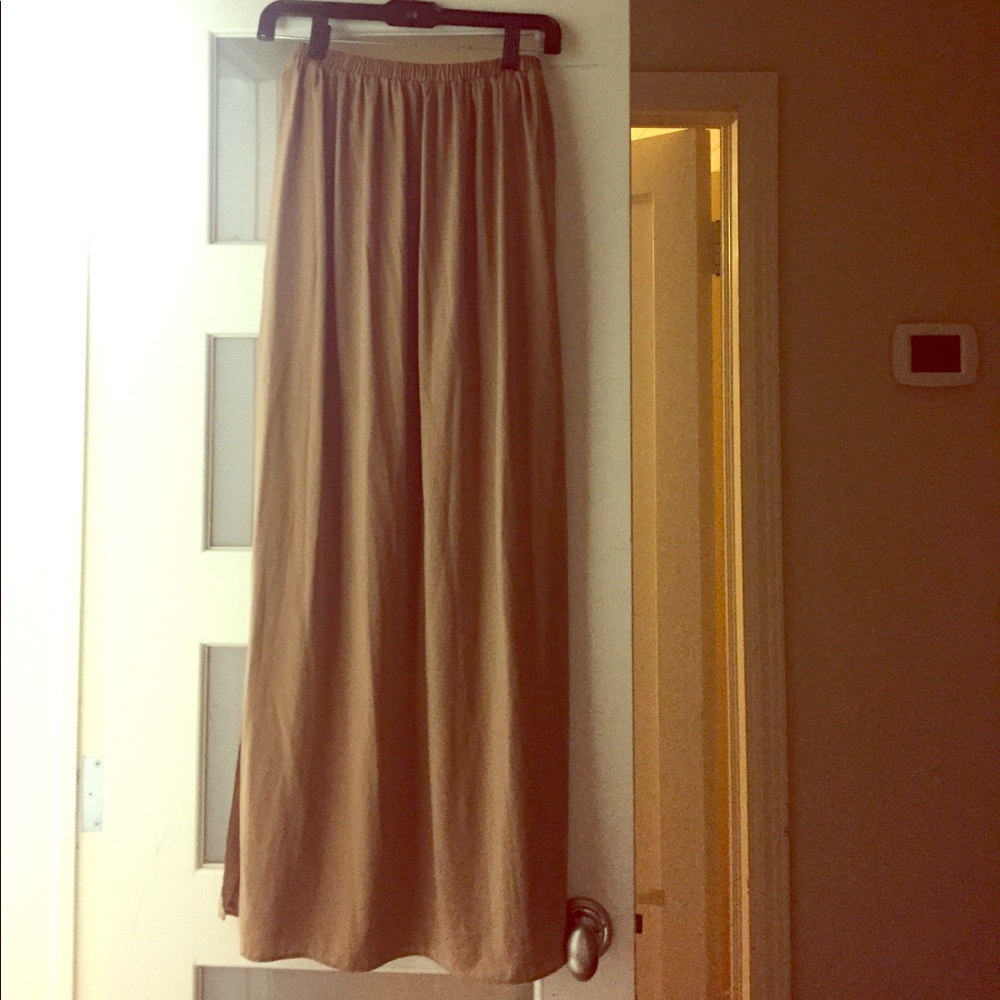 Zara silk gold skirt