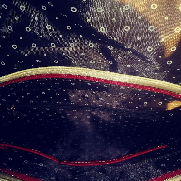 NEW ORANGE, BEIGE AND GOLD PURSE - Picture 4 of 7