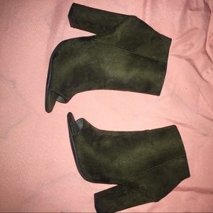 Olive green booties
