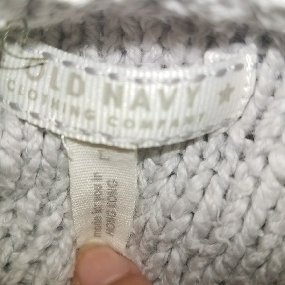 Cozy Old Navy Grey Knitted Hoodie - Picture 2 of 4