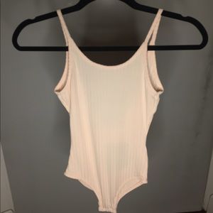 Open Back Ribbed Bodysuit