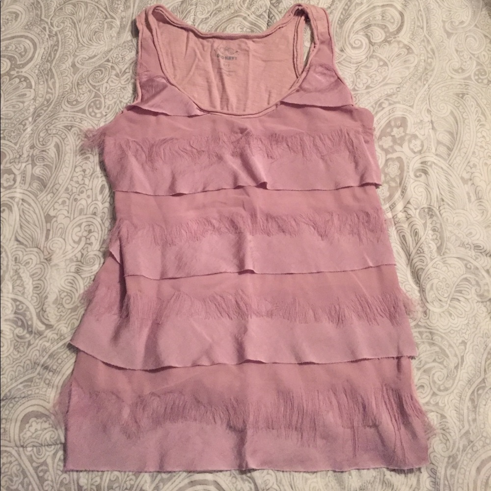 4/$20 Old Navy ruffle tank, size small