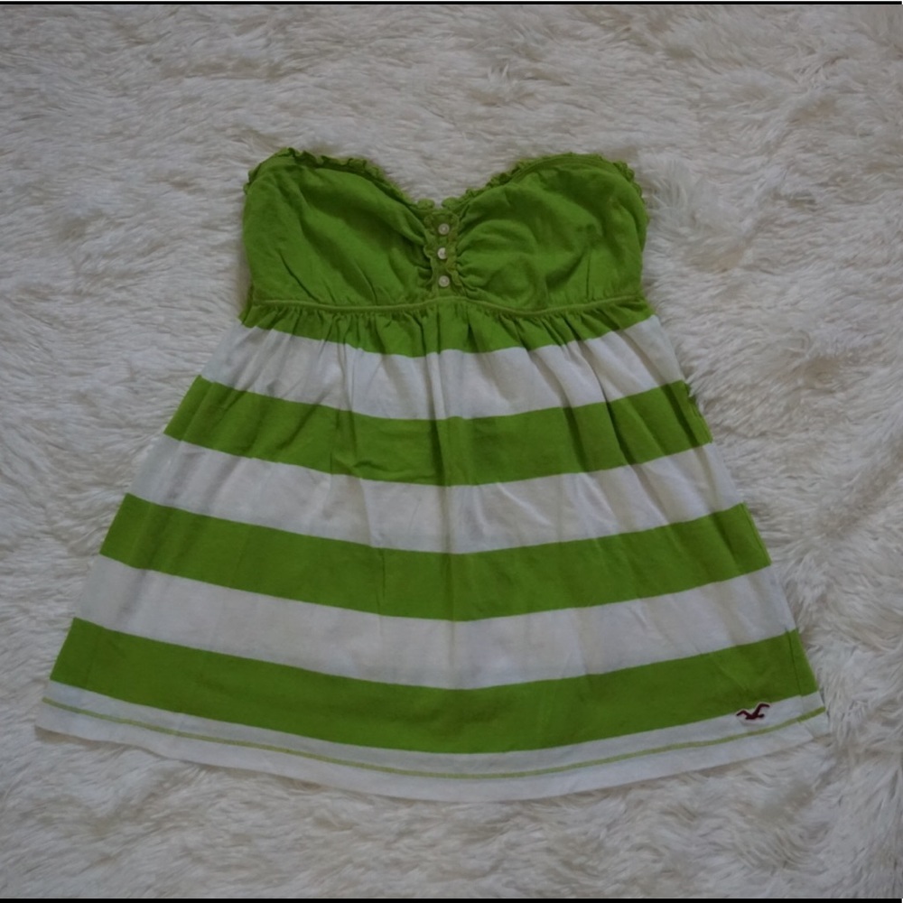 Hollister Strapless Striped Blouse