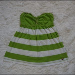 Hollister Strapless Striped Blouse