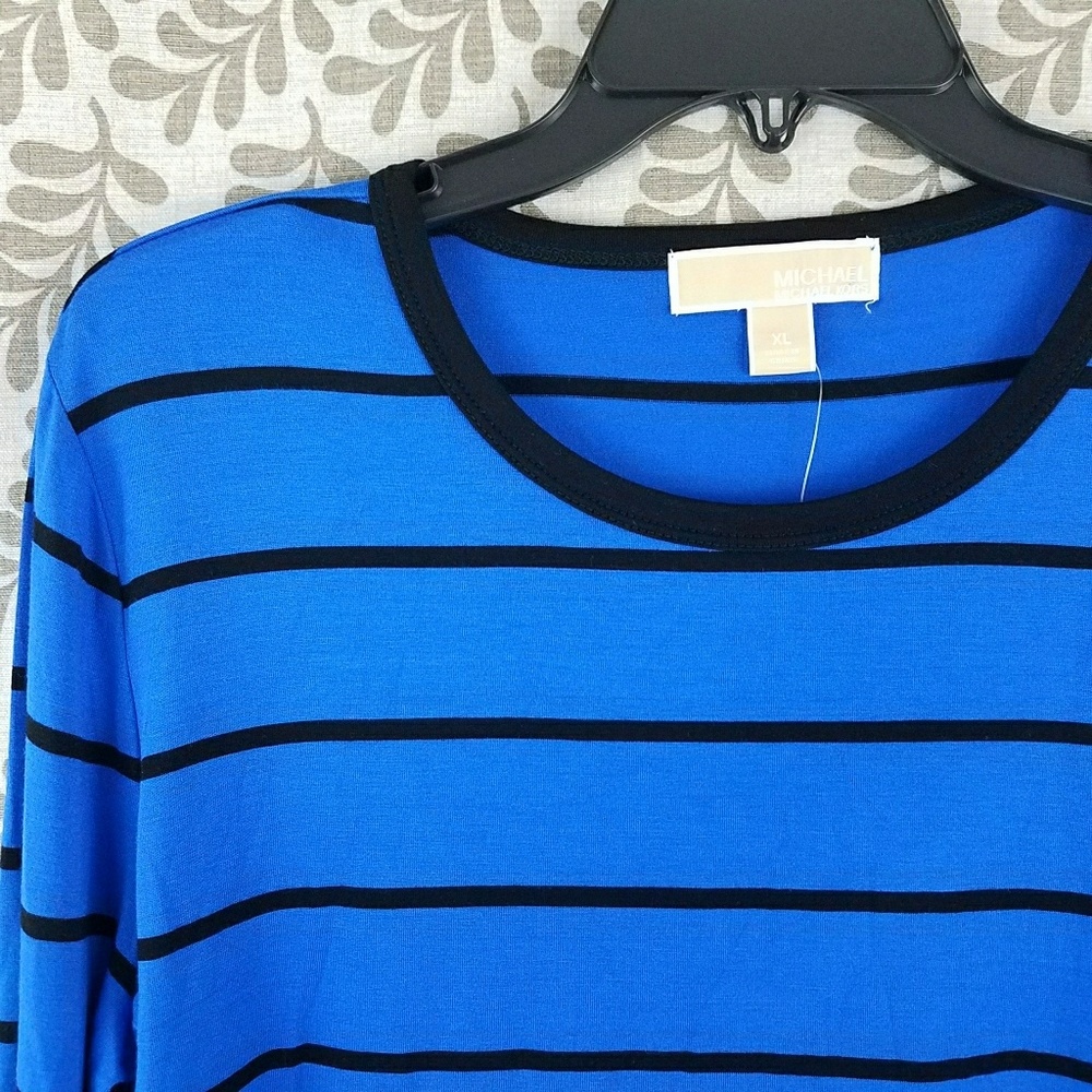 Michael Kors Long Sleeve Striped Top