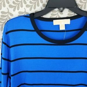 Michael Kors Long Sleeve Striped Top