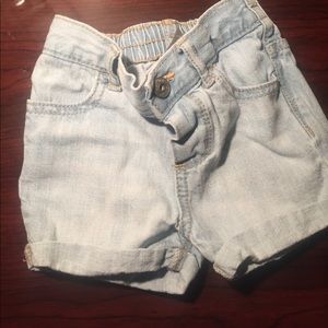 Light wash baby shorts