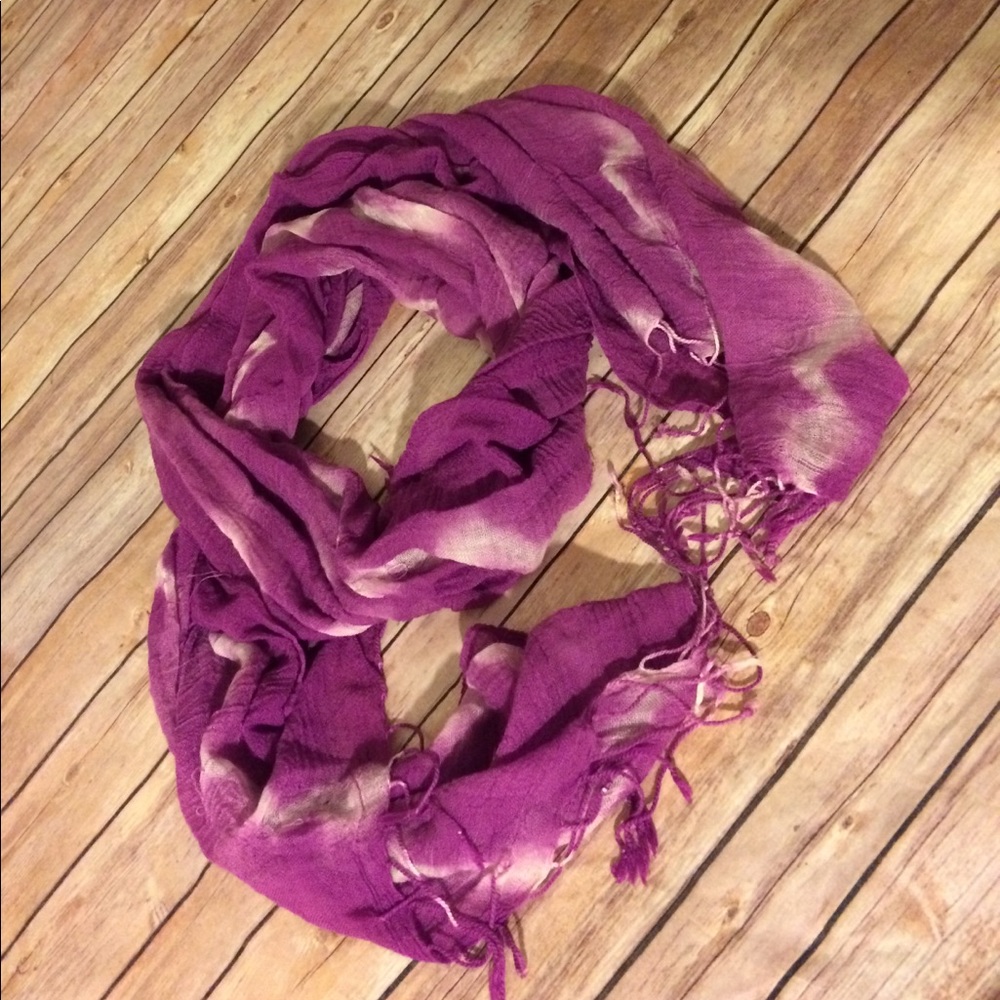 Purple and White Tie Dye Wrap Scarf